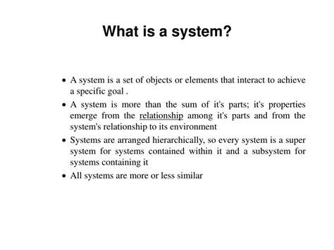 system definition.